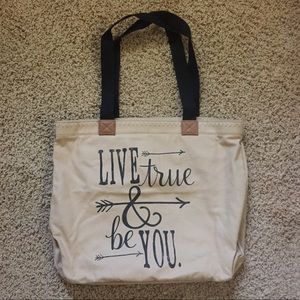 Thirty-one beige canvas tote